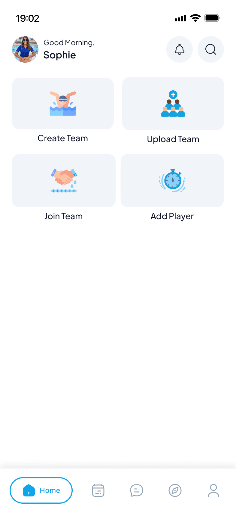 Gauge app home screen